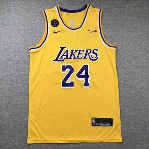 Los Angeles Lakers  Kobe Memorial Edition  Jersey 24 Yellow